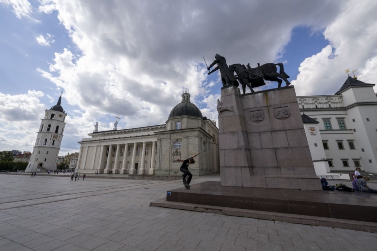 Vilnius - Startlap Utazás Katedrális tér Vilniusban, Litvániában.