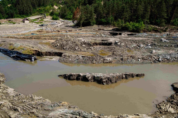 Parajdi vízhelyzet a bánya környékén