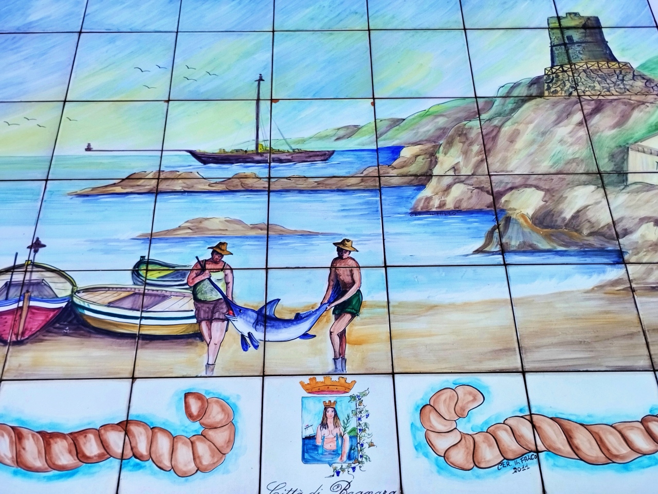 Csempe Bagnara Calabrában.