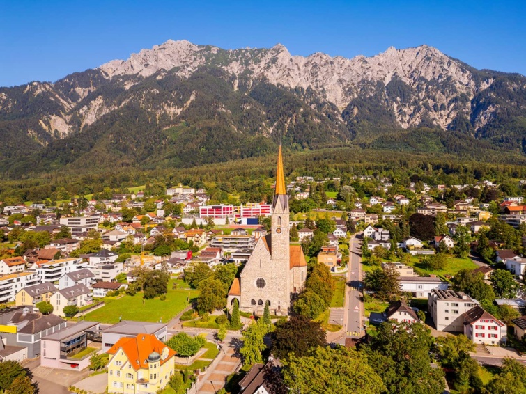 Liechtenstein felülnézetből