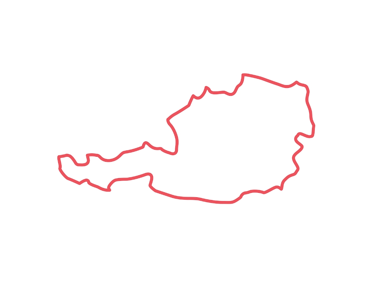 Ausztria vaktérképe