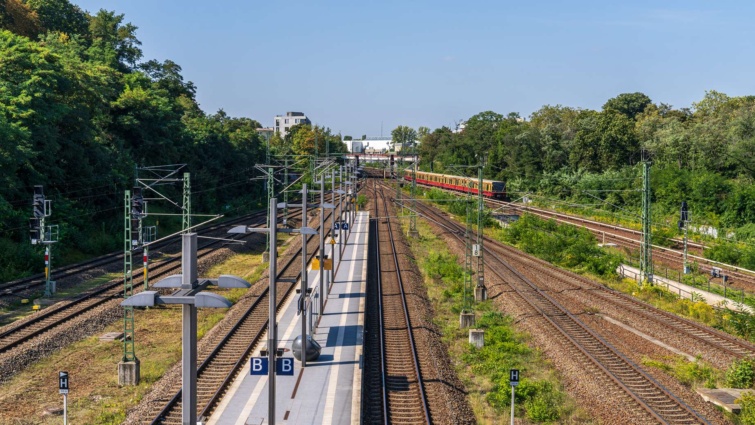 Berlini pályaudvar felülnézetből