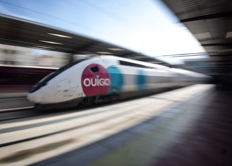 A Ouigo gyorsvasút egyik szerelvénye.
