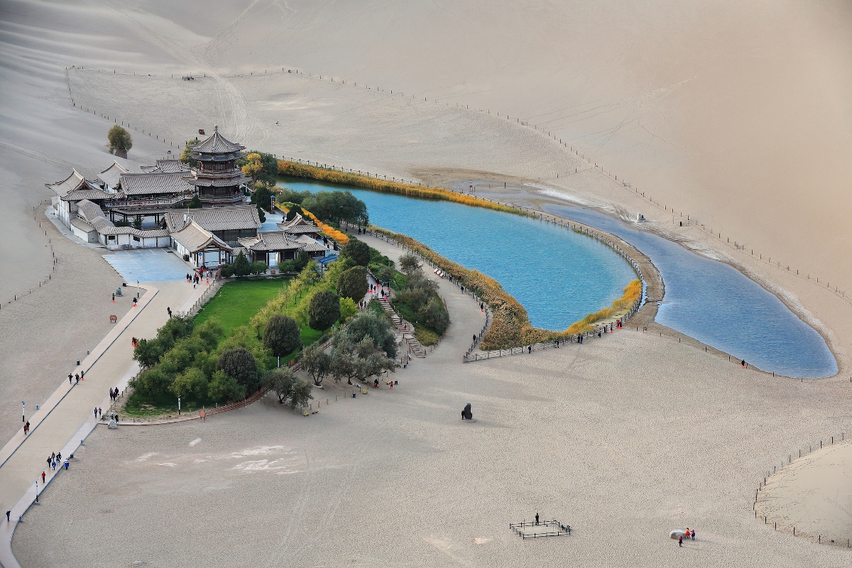 Félhold-oázis, Kína