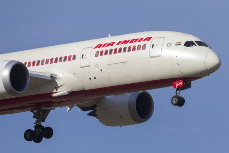 Az Air India egyik Boeing gépe a levegőben