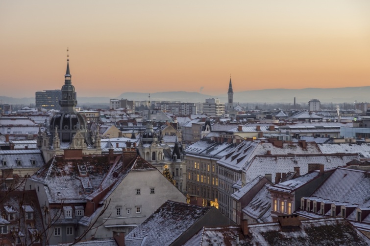 Havas háztetők Grazban