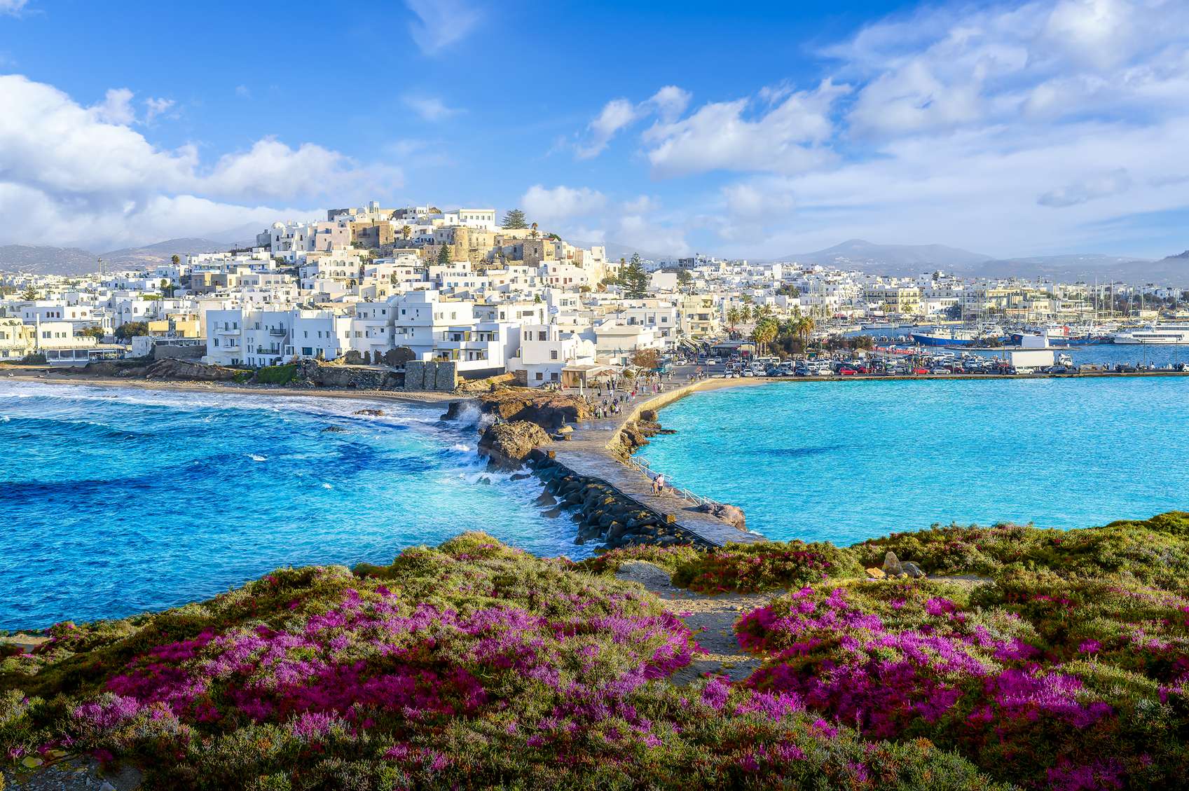Naxos szigete híddal
