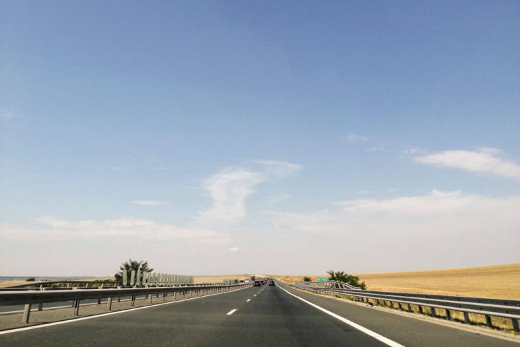 Hungary highway near the border of Romania - Startlap Utazás Autópálya Magyarországon