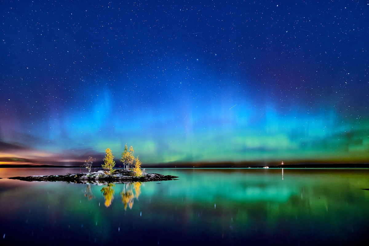 Északi fény Finnország felett