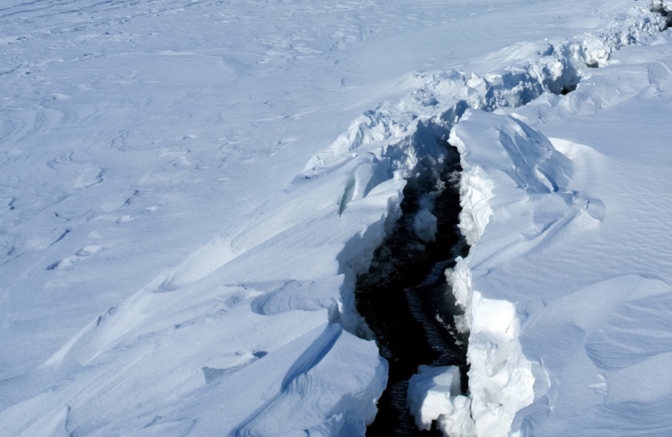 Rianás egy tó jegén