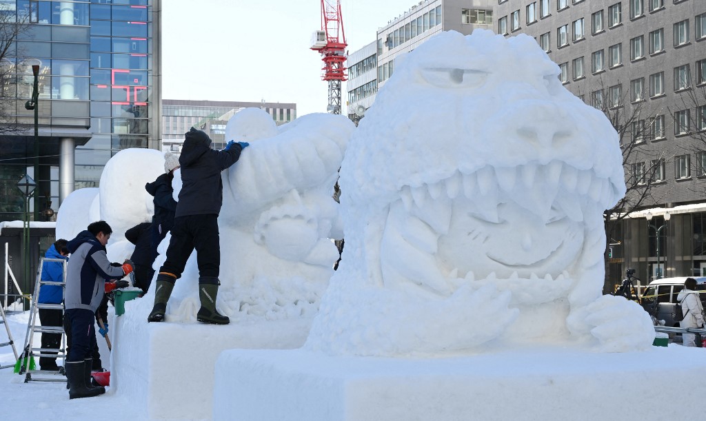 A sapporói hófesztivál egyik alkotása