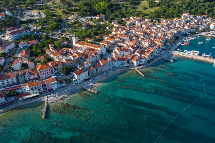 Krk szigete Horvátországban.