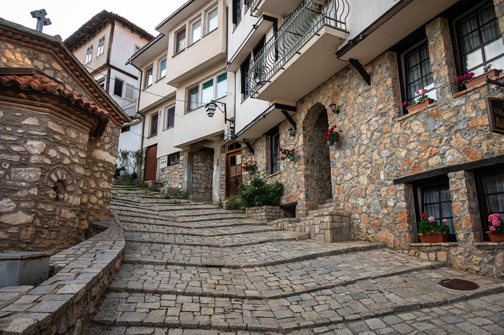 Macskaköves utca Ohridban