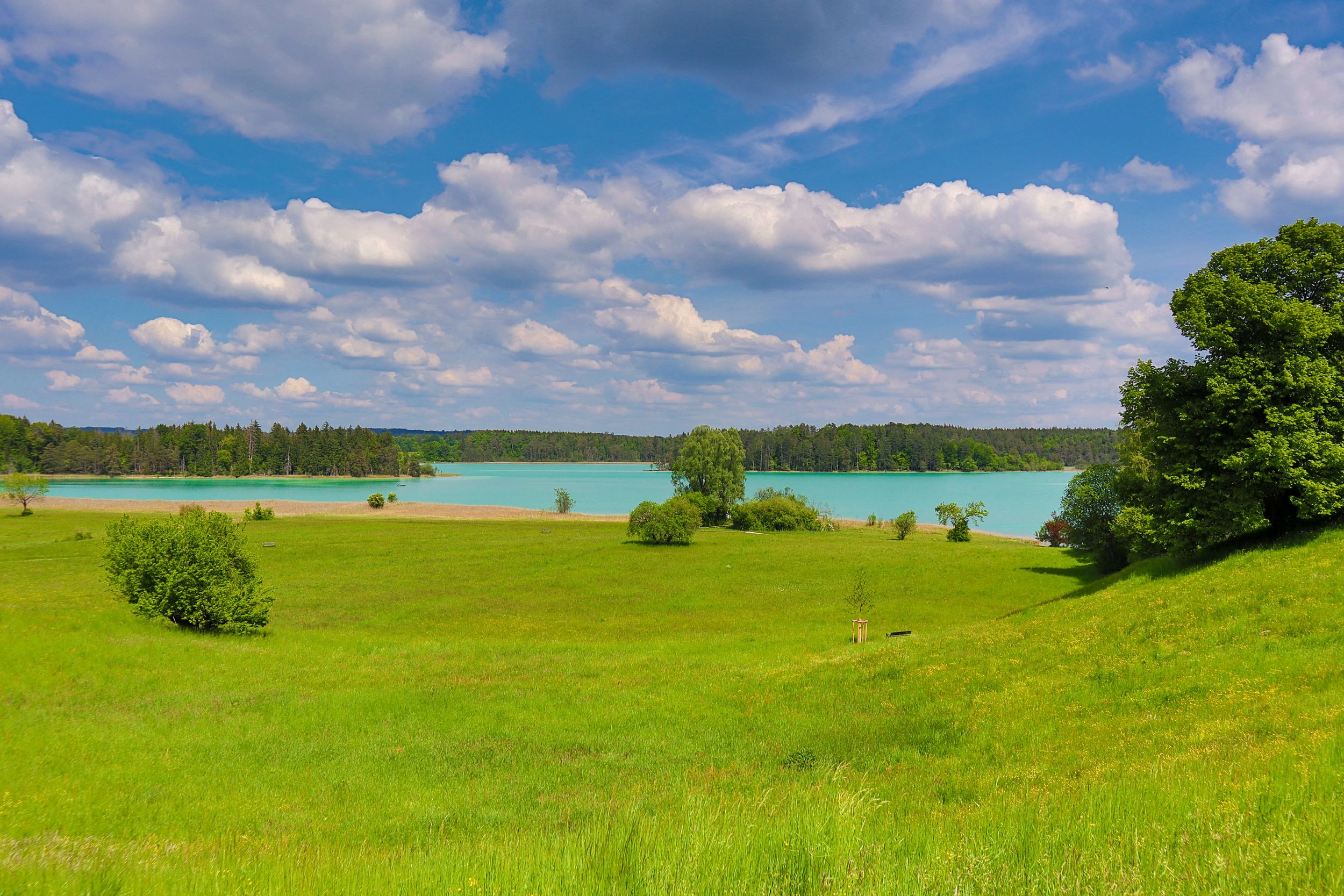 Az Ostersee-tóvidék Felső-Bajoroszágban.