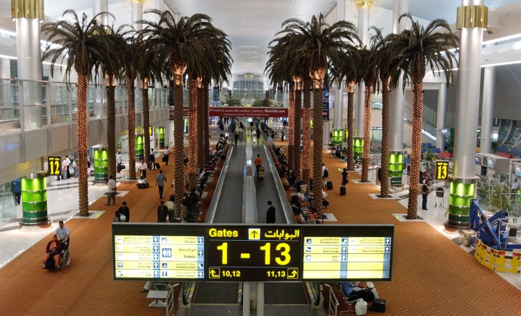 A dubai repülőtér.