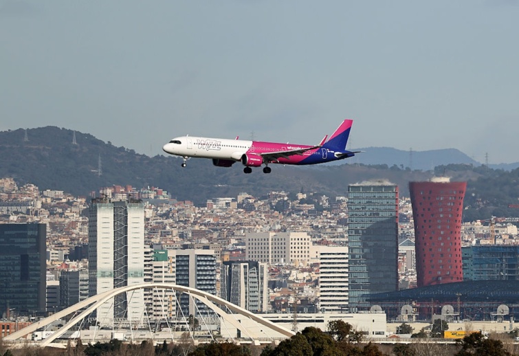 A Wizz Air egyik repülőgépe 