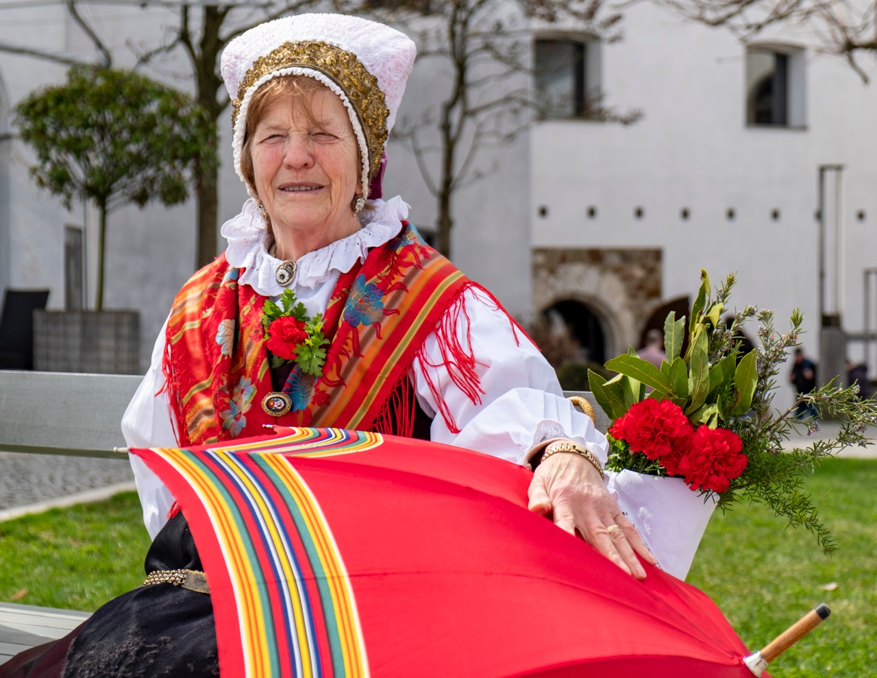 Ljubljana, egy asszony népviseletben
