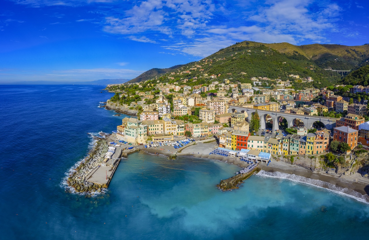 A Bogliasco Beach messziről