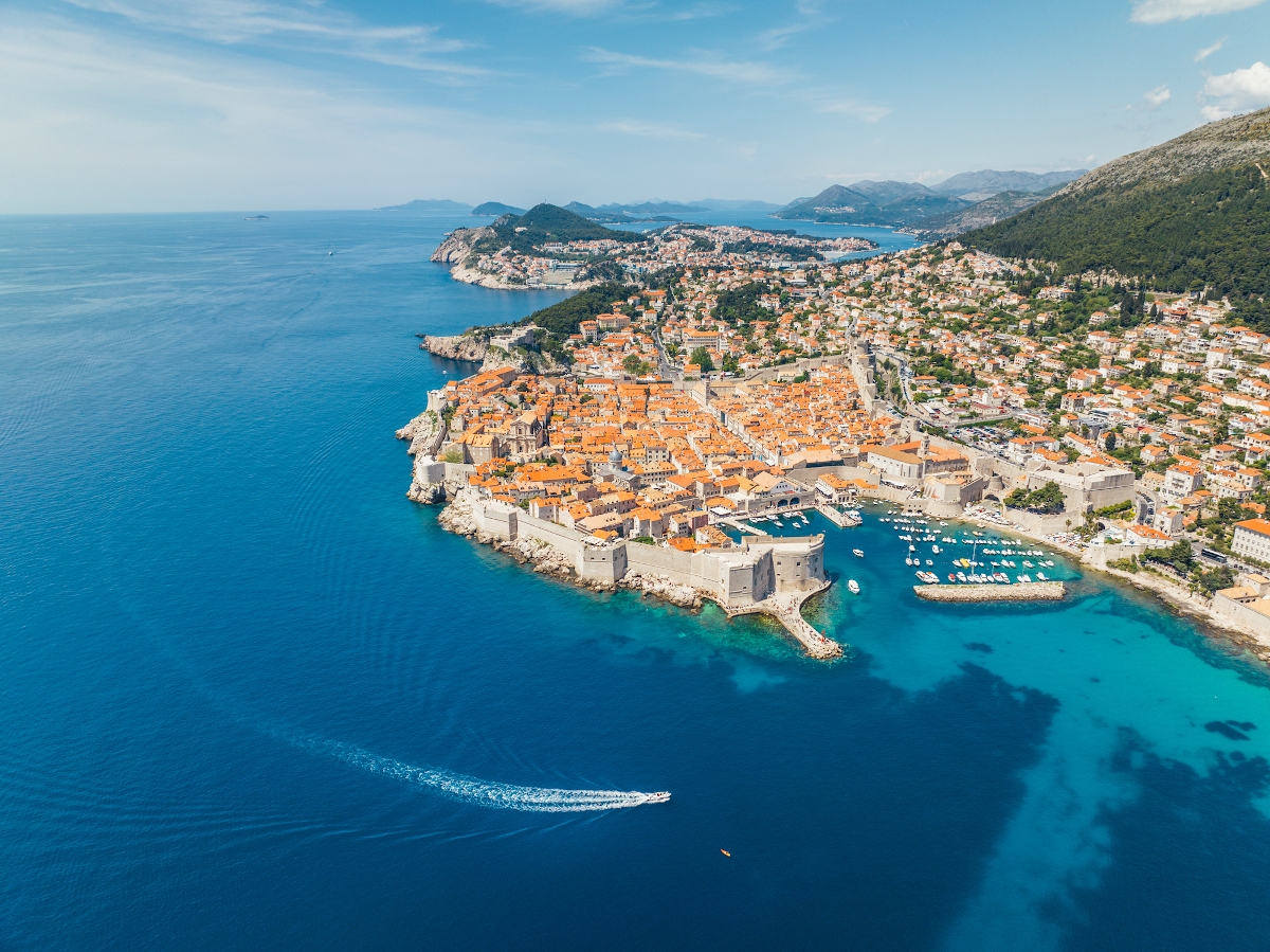 Dubrovnik páratlan városa az Adria partján, Horvátországban.