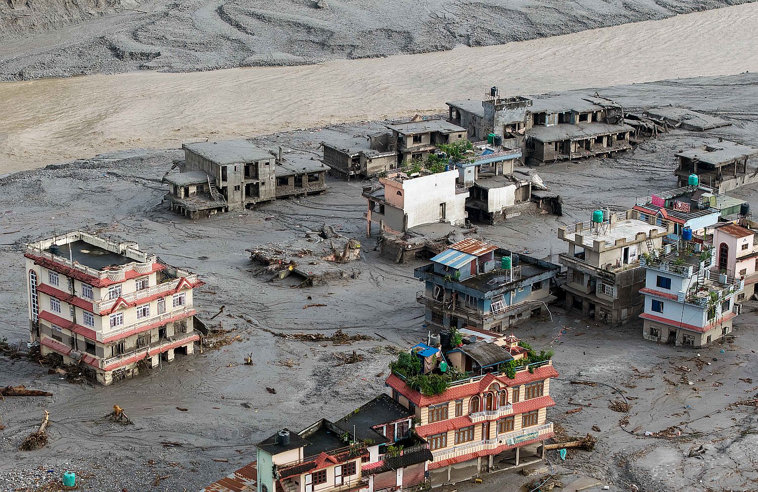 NEPAL-WEATHER-LANDSLIDE-FLOODS - Startlap Utazás Árvíz pusztítása egy településen