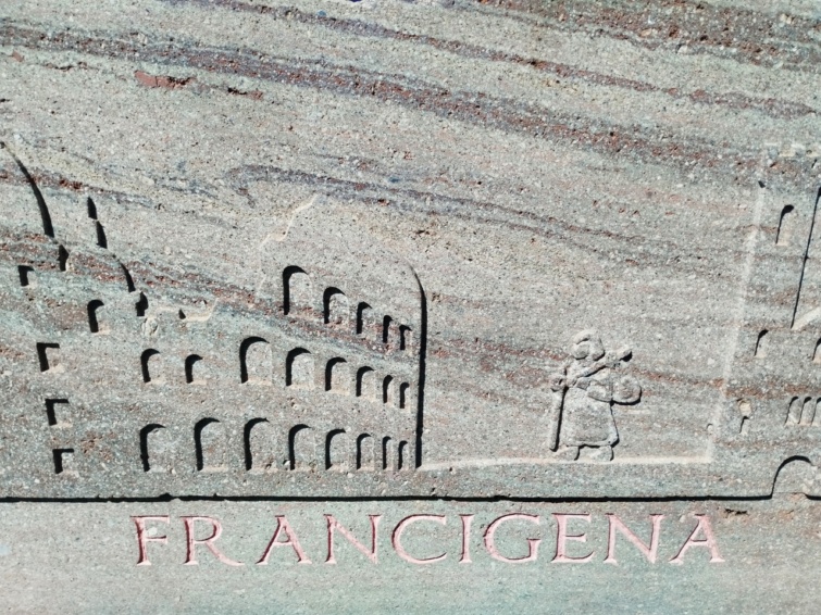 Foto_a_Francigena_zarándokút táblája - Startlap Utazás