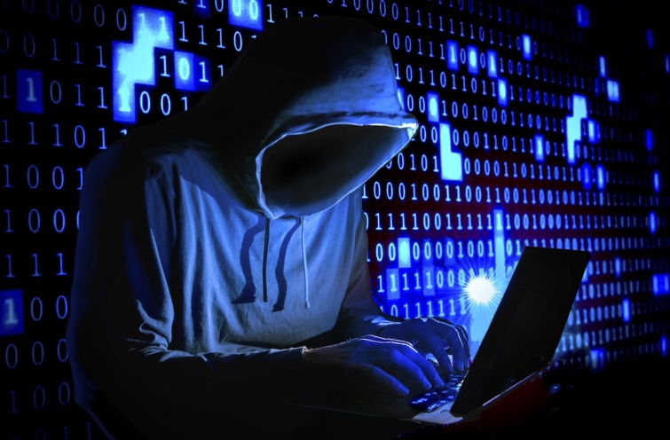Blue Computer Hack Startlap Vásárlás Csuklyás hacker akcióban.