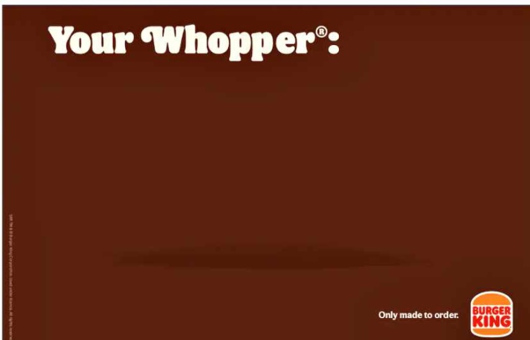 A német Burger King reklámplakátja