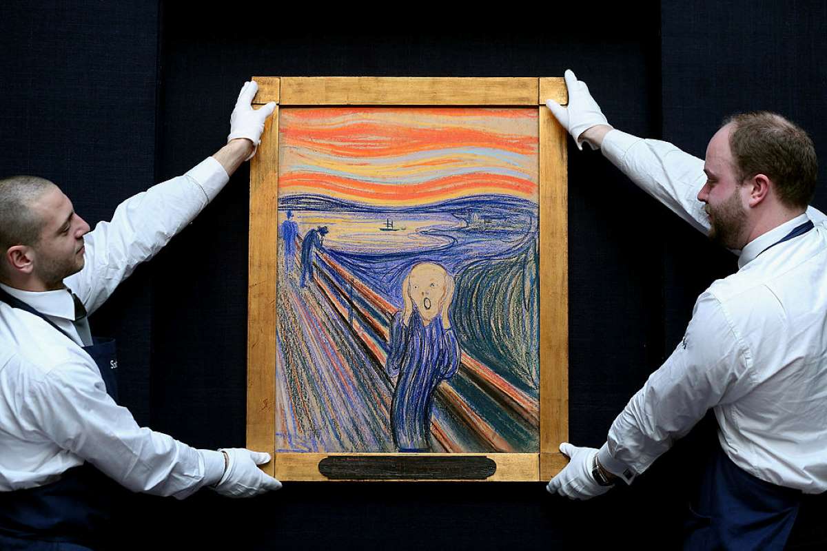A félelmet tökéletesen adja vissza Edvard Munch Sikoly című alkotása.