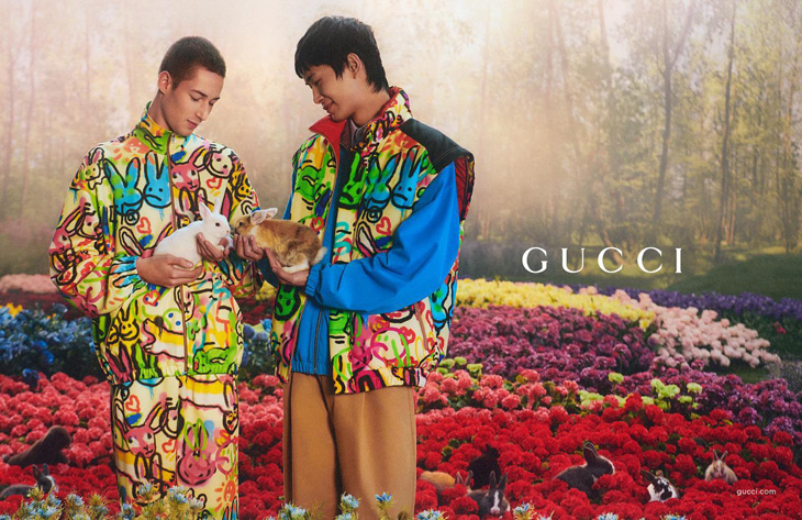 A Gucci kínai újévet ünneplő kampánya, nyulakkal