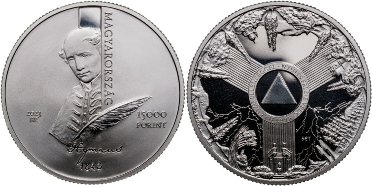 A Himnusz megírásának 200. évfordulója alkalmából kibocsájtott emlékérem