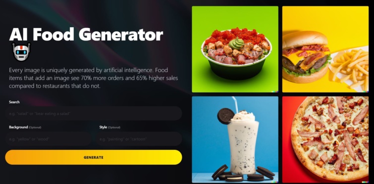 A Lunchbox által kifejlesztett ételfotó generátor