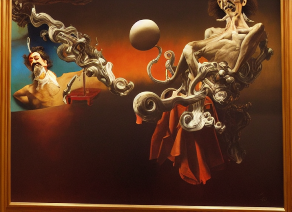 "Festmény" Salvador Dalí stílusában, ahogy a Midjourney elképzeli