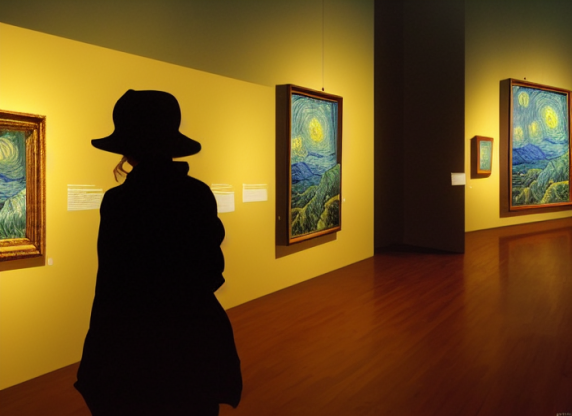 Egy kiállítás Vincent van Gogh képeivel a mesterséges intelligencia szerint