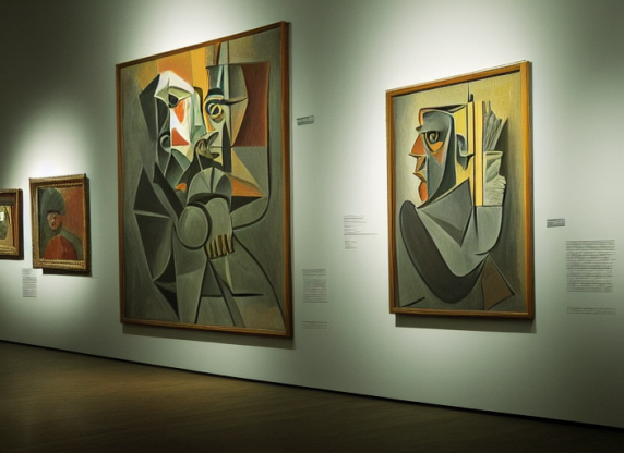 Picasso "kiállítás" Midjourney képekkel