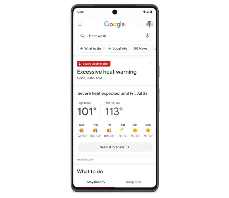 A Google új funckiója, ami jelzi a hőhullámokat