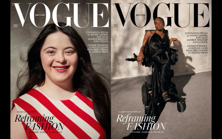 Egy Down-kóros és egy kerekesszékes modell a Vogue címlapján