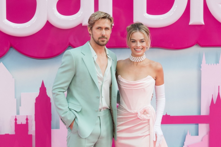 Margot Robbie és Ryan Gosling a Barbie-film európai premierjén.