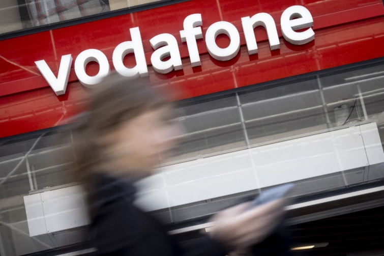 Egy londoni Vodafone üzlet bejárata