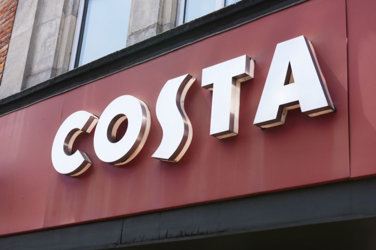 Egy Costa Coffee üzlet logója