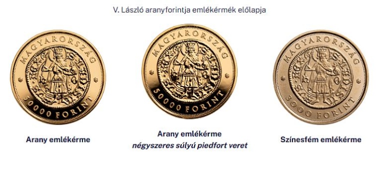 vlaszloaranyforintelolap Startlap Vásárlás V. László aranyforintja emlékérmék előlapja