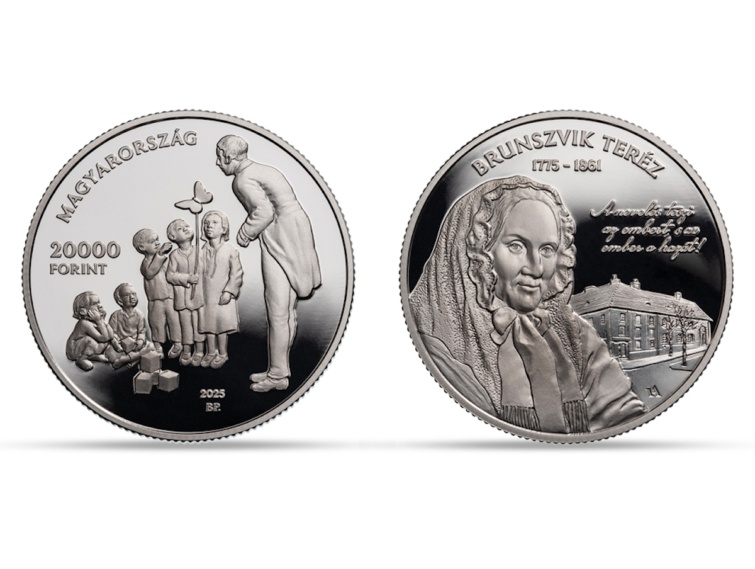 Brunszvik Teréz a 20000 forintos érmén