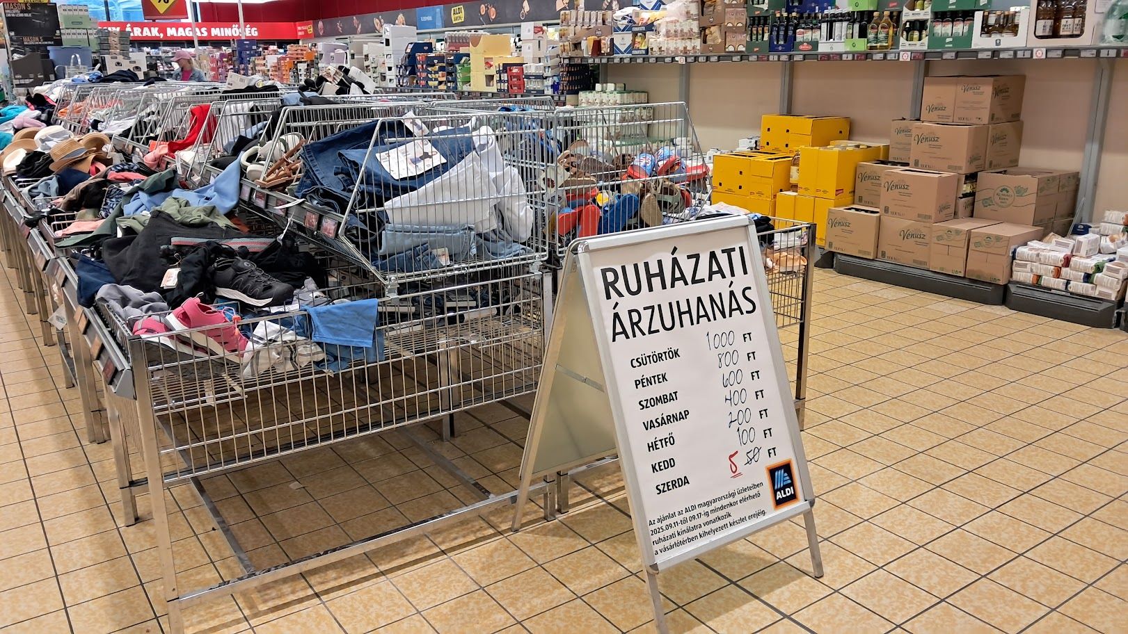 Az Aldi üzlete Kaszásdűlőn.