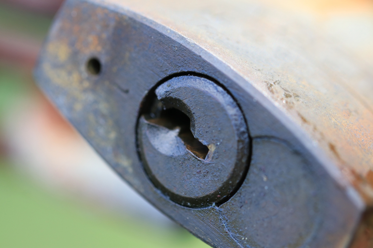 Egy lakat zár része