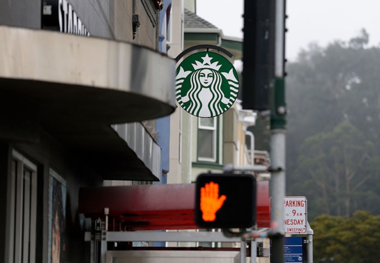 Egy Starbucks üzlet logója