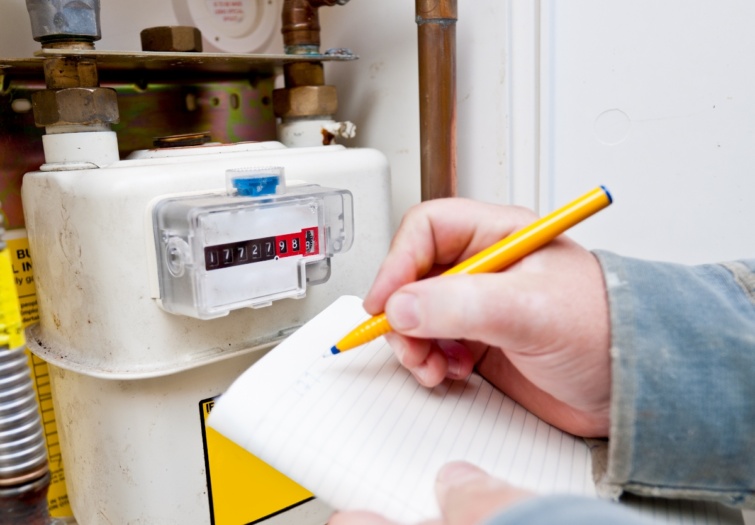 Gázóra leolvasása