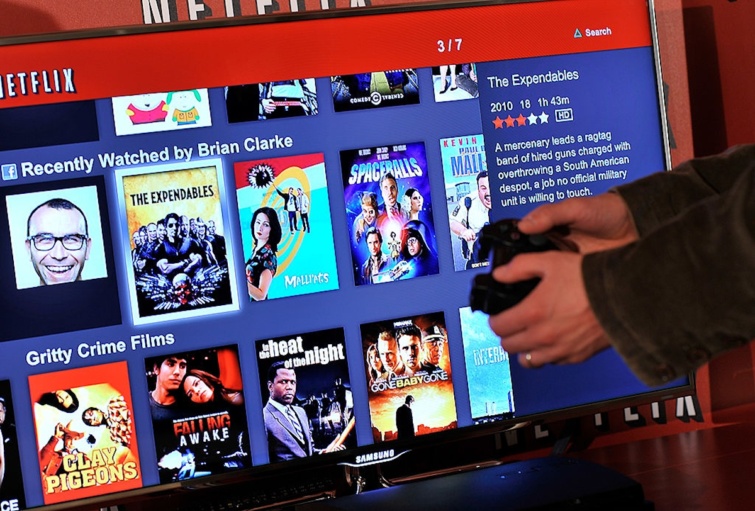 Playstation 3 konzolon futtatott Netflix felület