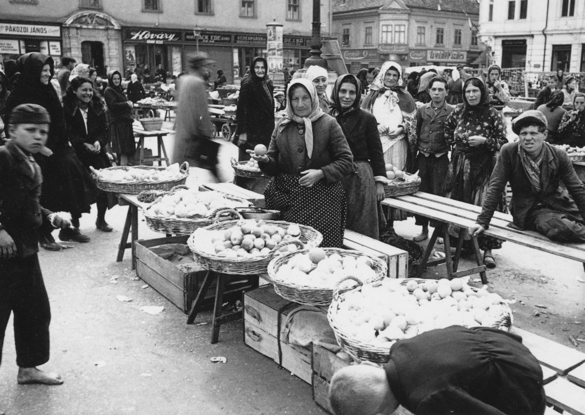 Győri piac 1940-ben